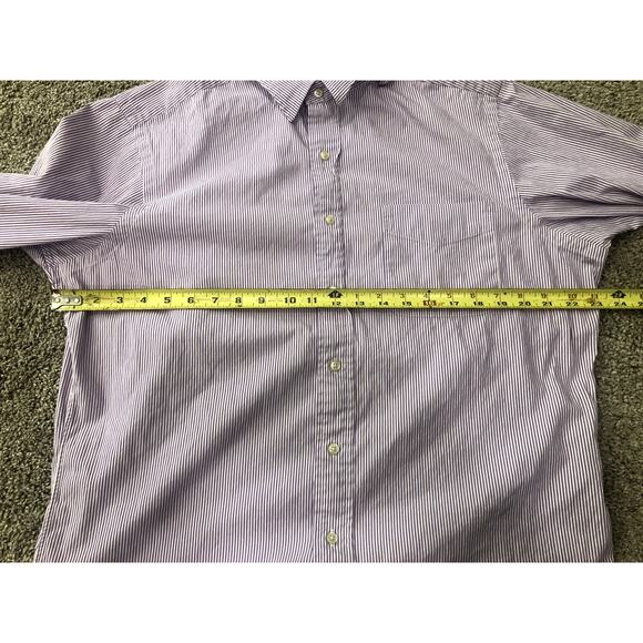 Polo Ralph Lauren Men's Button Down Size 16 Long Sleeve Purple White - Picture 11 of 13
